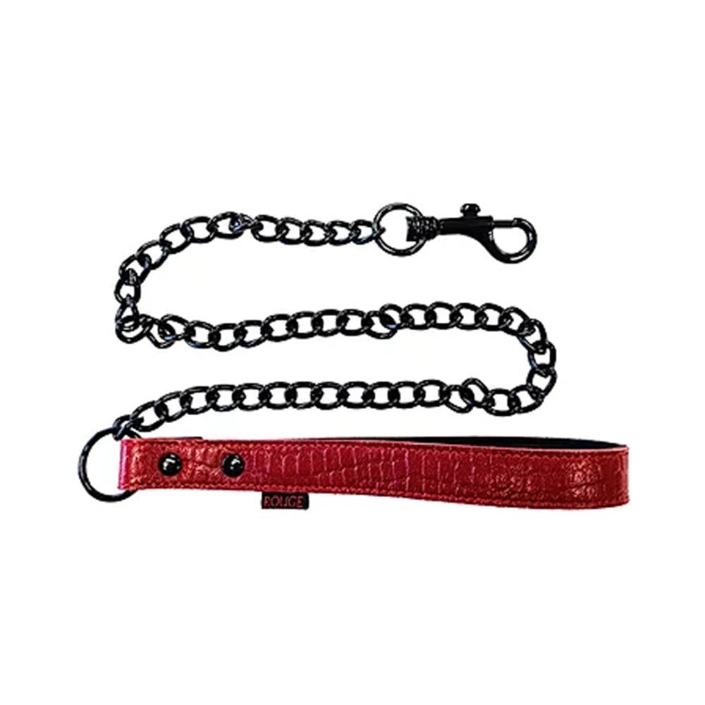 Leather Leash Burgunday & Black Accessories