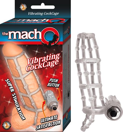 Macho Vibrating Cock Cage Clear