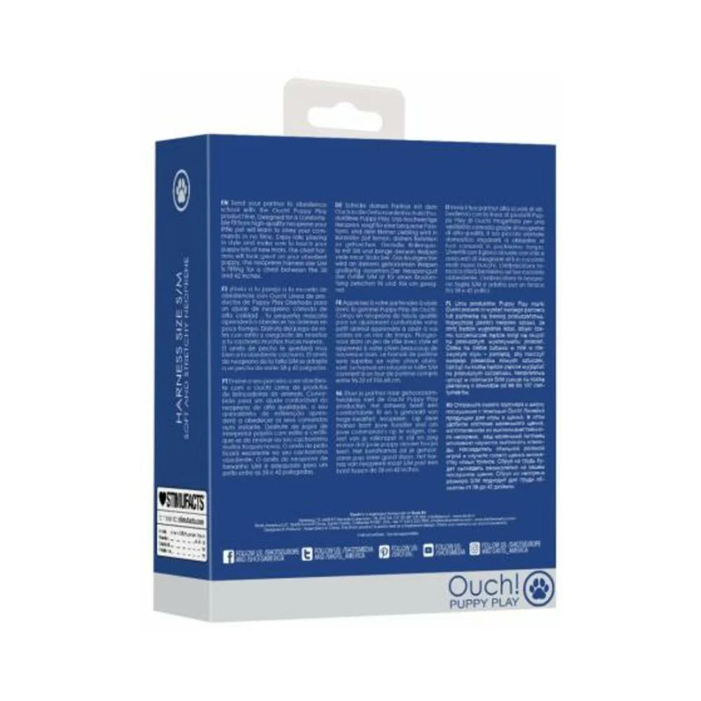 Ouch Neoprene Harness S/m Blue