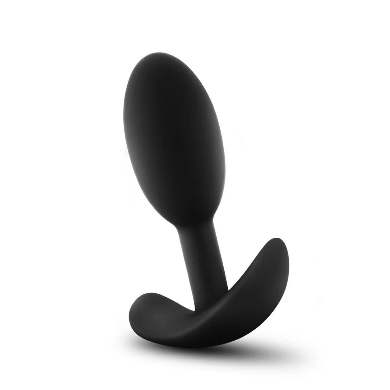 Blush Anal Adventures Platinum Silicone Vibra Slim Plug Small - Black