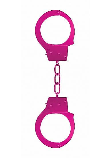 Ouch Beginners Handcuffs Metal Pink