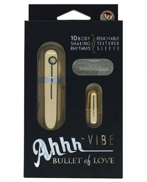 Ahh Vibe Bullet Of Love Remote Control Bullet Gold
