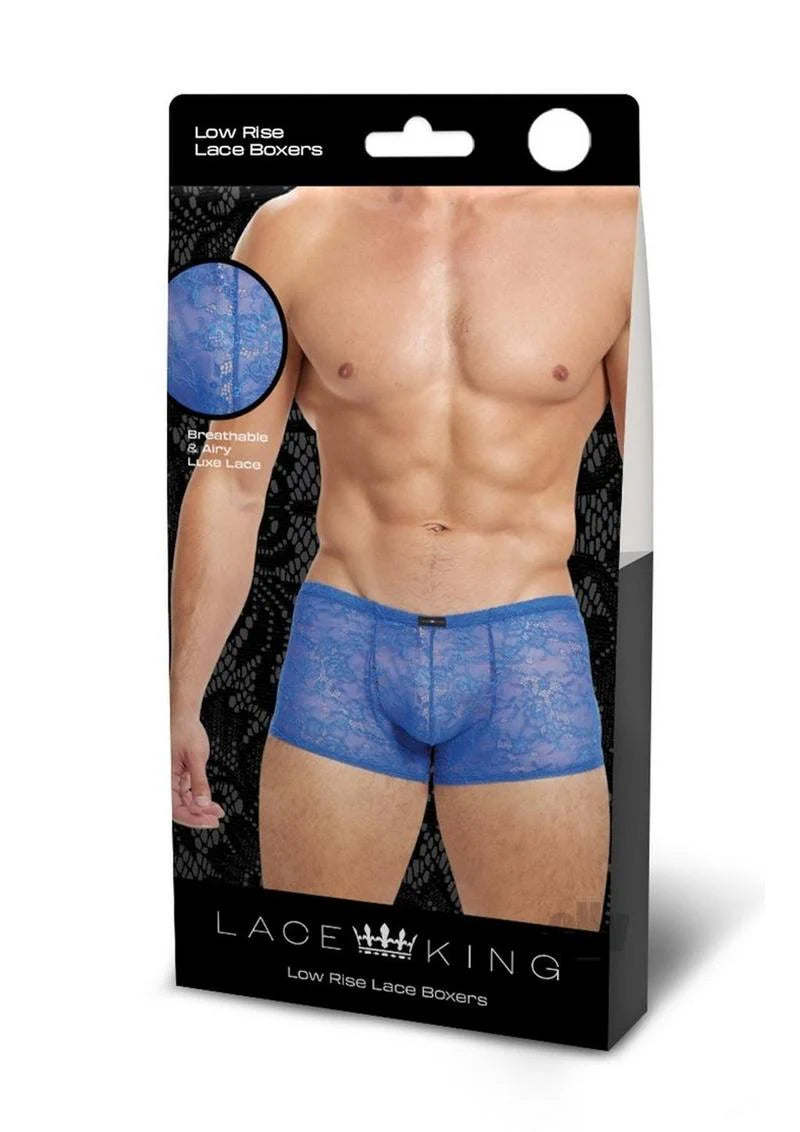 Lace King Lace Trunks S/m Blu