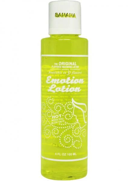 Emotion Lotion Flavored Water Based Warming Lotion Banana 4 Ounce