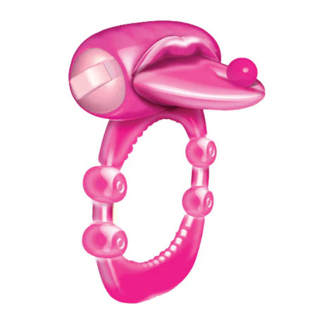 Pierced Tongue X-treme Vibrating Pleasure Ring - Magenta