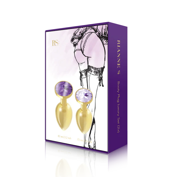 Rianne S Booty Plug Set 2X Metal Gold