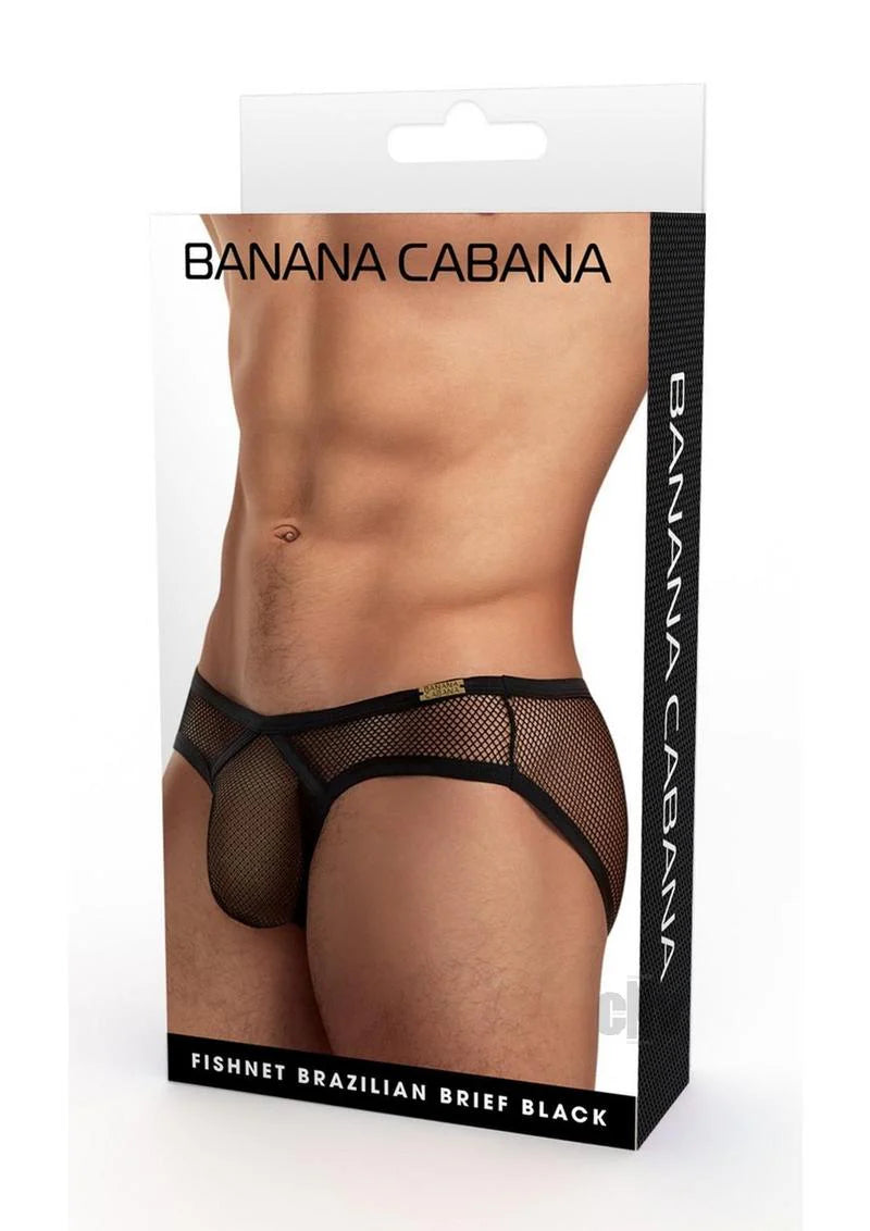 Banana Cabana Bikini Mesh Md/lg Black