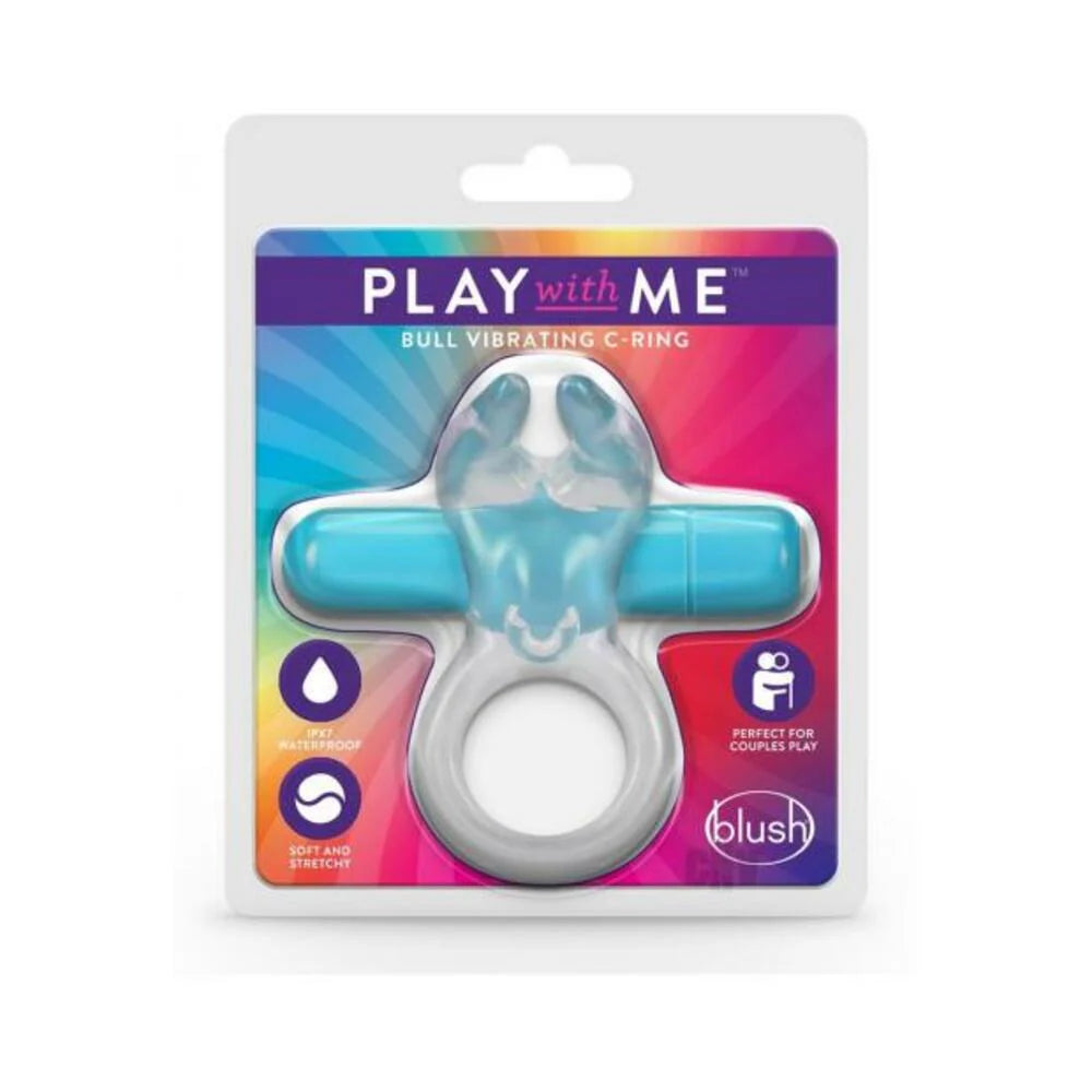 Play With Me - Bull Vibrating C-ring - Blue