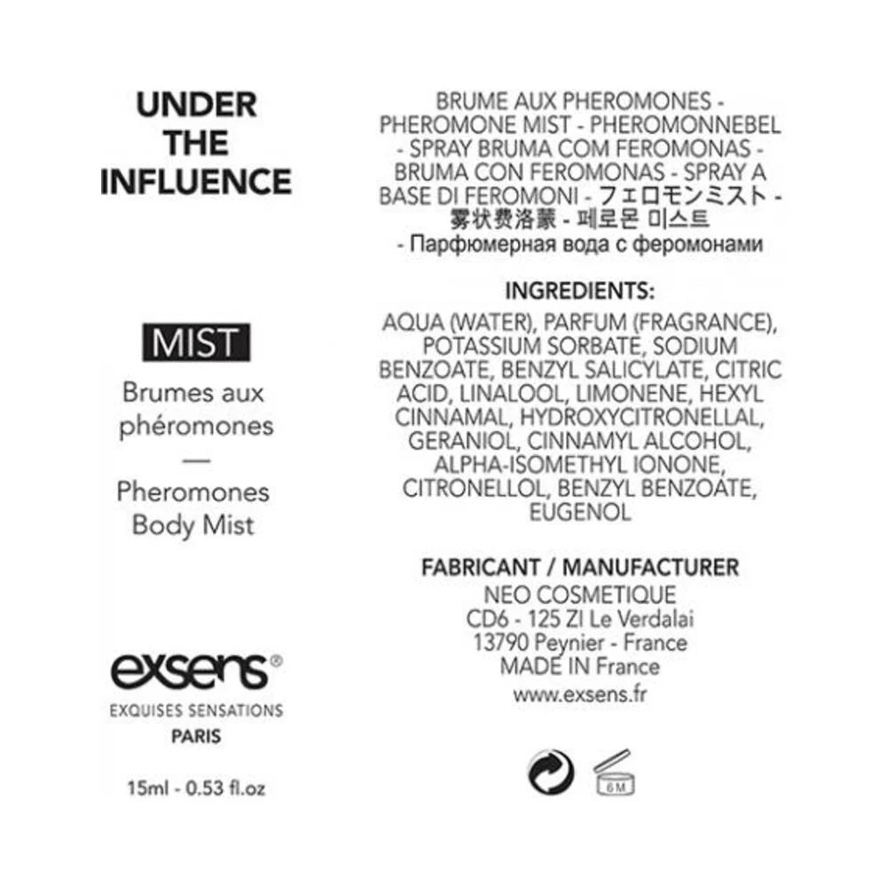 Exsens Of Paris Body Mist With Pheromones Under The Influence .53oz