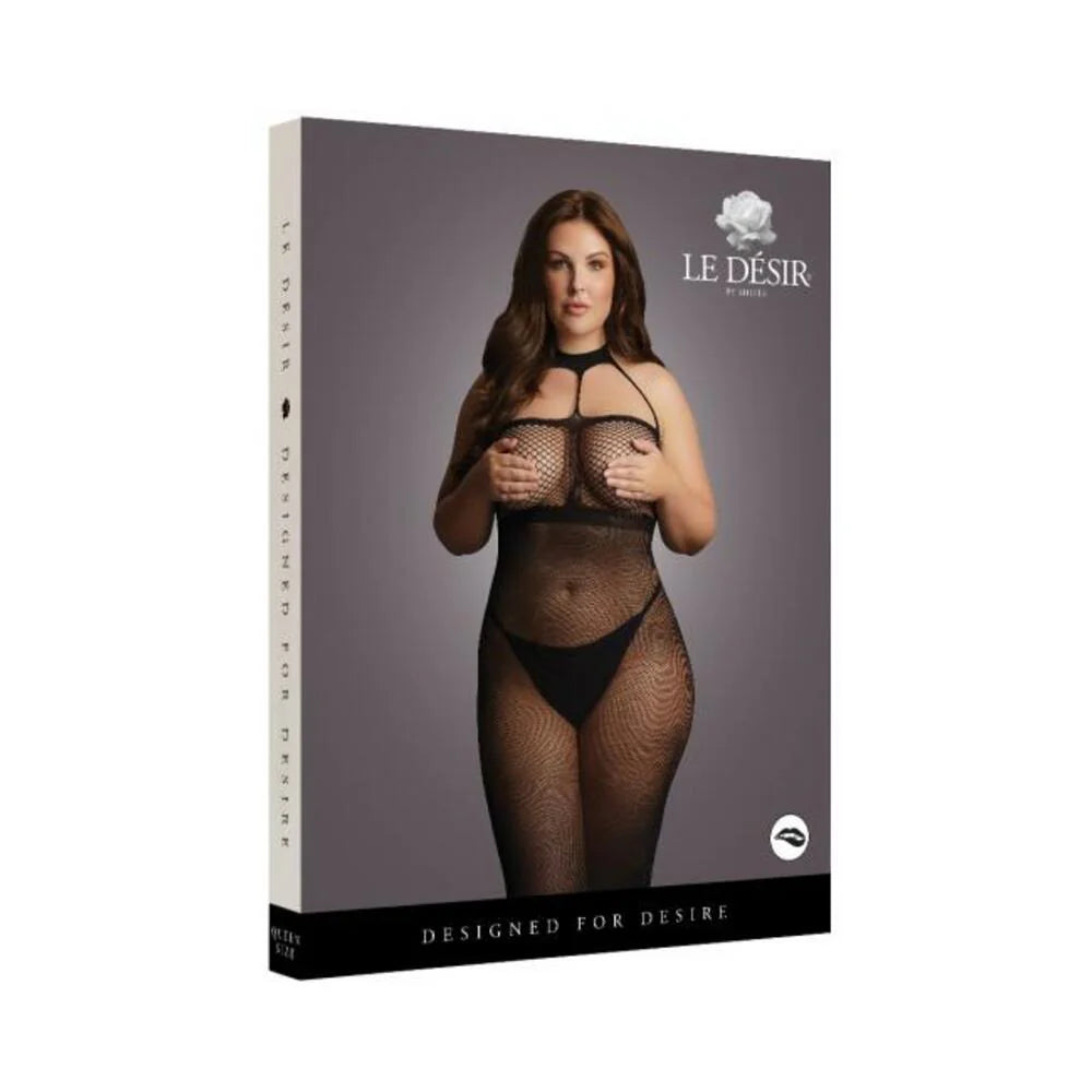 Shots Le Desir High-neck Dress Black Qs