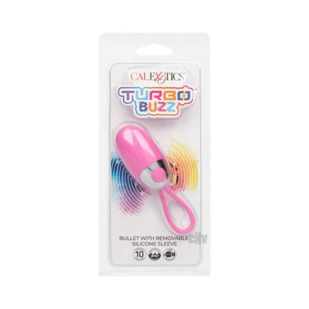 Turbo Buzz Bullet Stimulator W/removable Silicone Sleeve - Pink