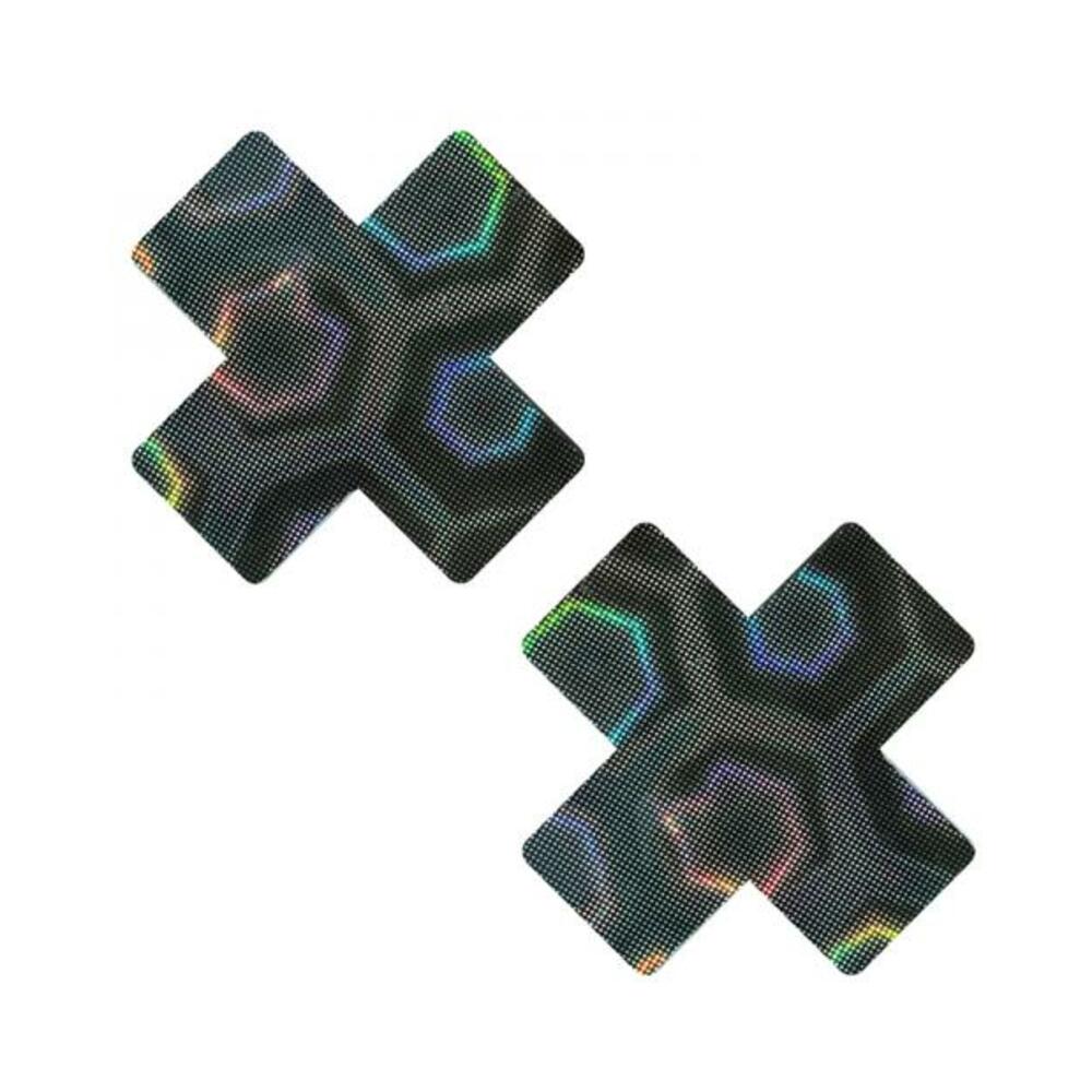 Neva Nude Black Nuclear Nightmare Trippy 3d Holographic X Nipple Pasties