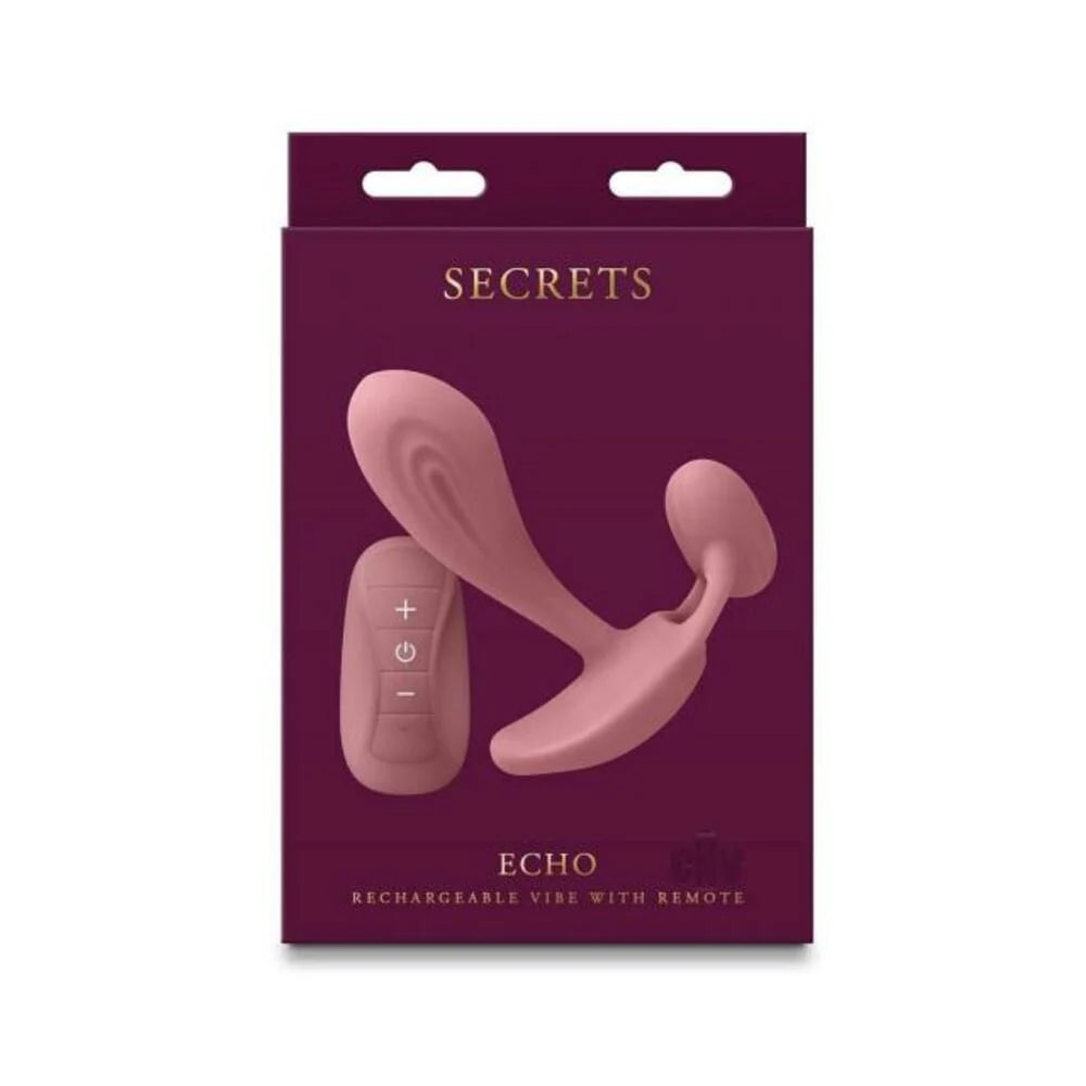 Secrets Echo Insertable Vibe With Remote Dusty Rose