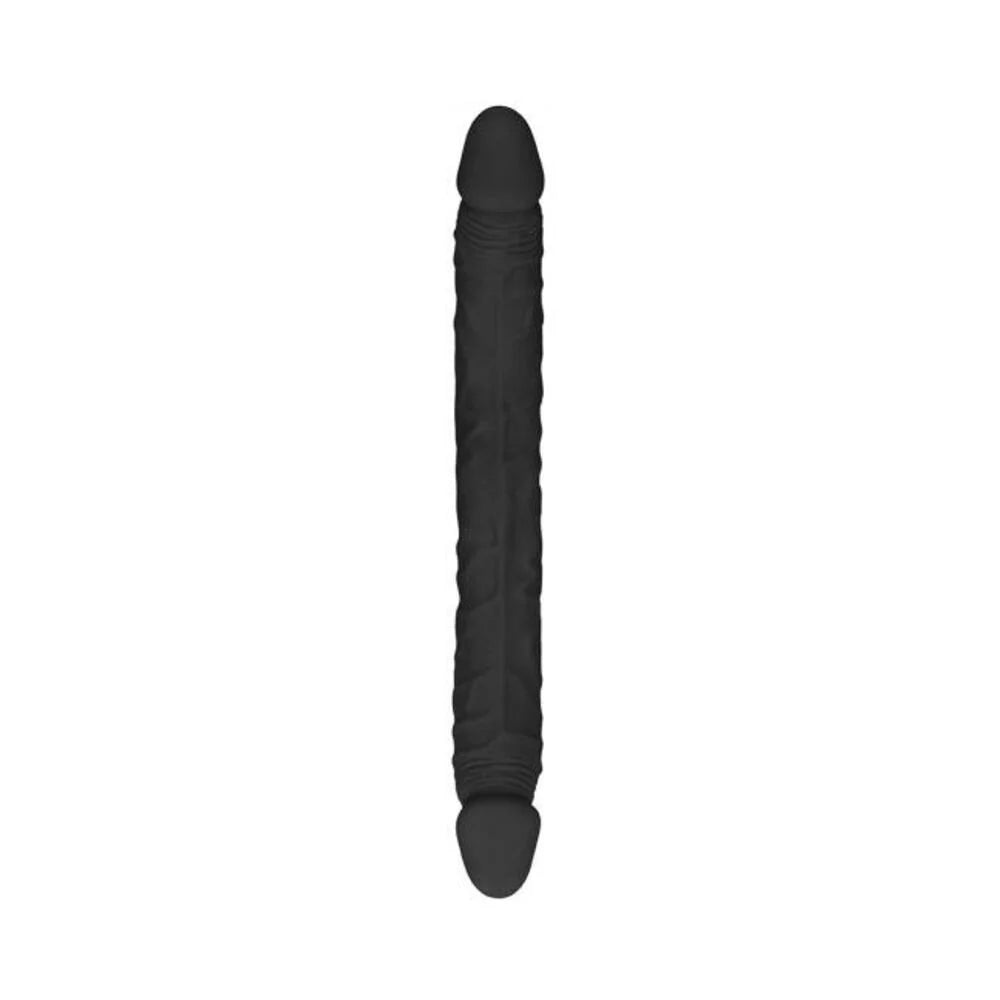 Realrock Skin Double Dong 18 In. Flexible Dual-ended Dildo Black