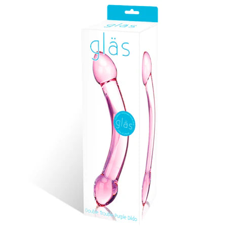 Glas Double Trouble Glass Dildo - Purple