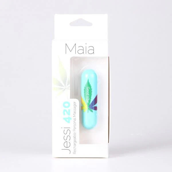 Jessi 420 10 Function Mini Bullet Vibrator Teal