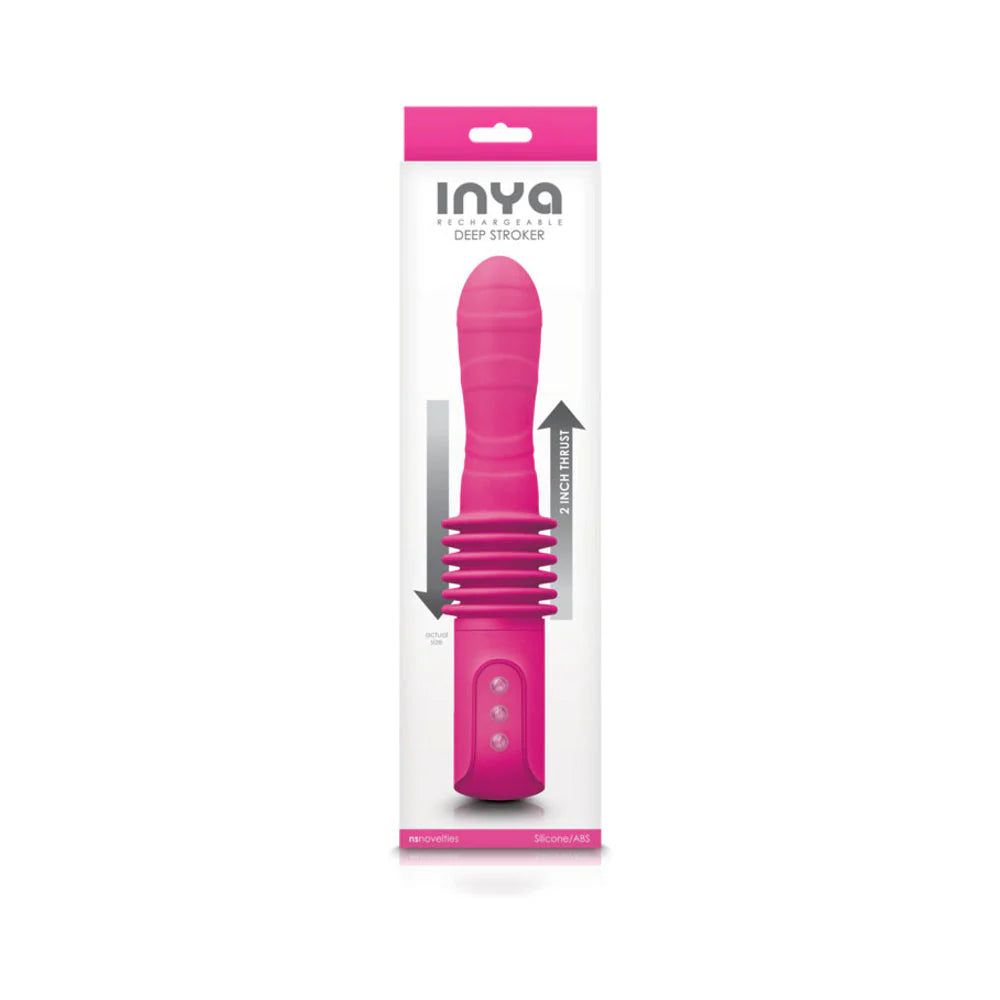 Inya Deep Stroker Pink Thrusting Vibrator