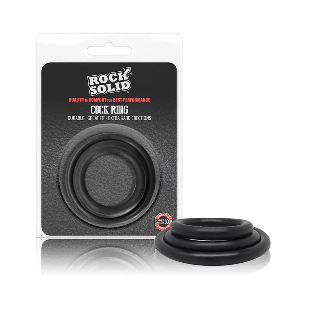 Rock Solid Tri-pack Rubber Gasket (1.25in, 1.5in, 2in) Black