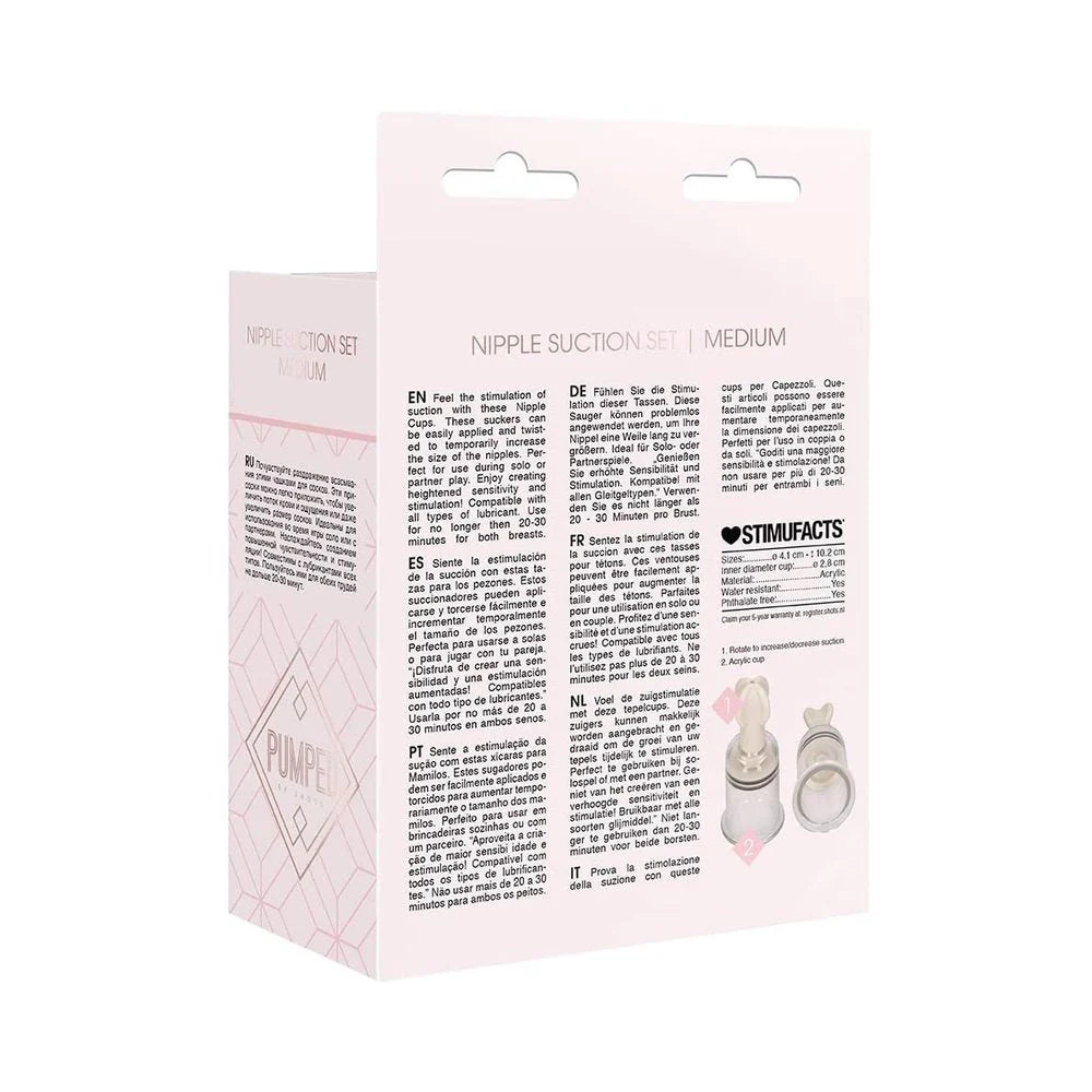 Pumped - Nipple Suction Set Medium - Rose