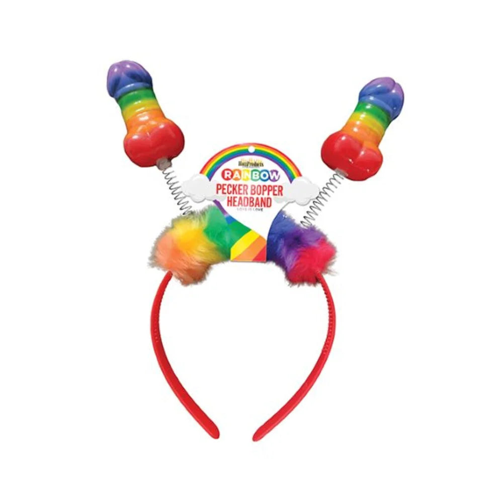 Rainbow Pecker Bopper Head Band O/S