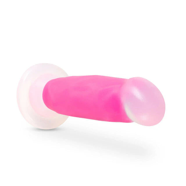Neo Elite - Glow-in-the-dark Marquee - 8-inch Silicone Dual-density Dildo - Neon Pink