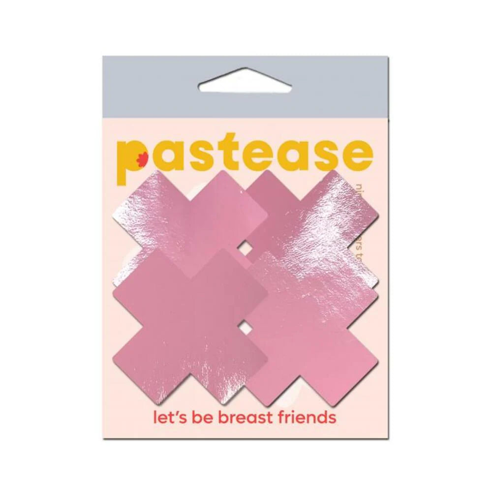 Pastease Petite Plus X Faux Latex Baby Pink Crosses