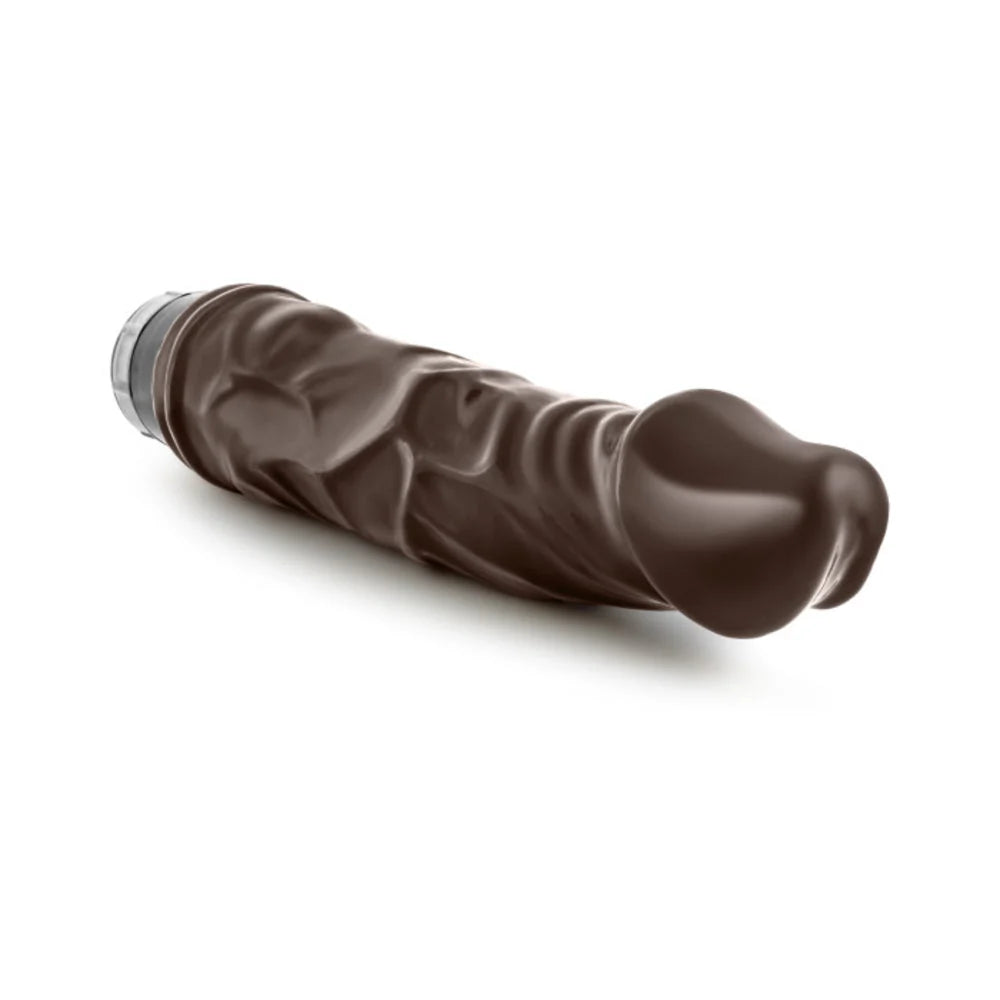 Dr Skin Vibe 6 8.75 inches Chocolate Brown Vibrating Dildo