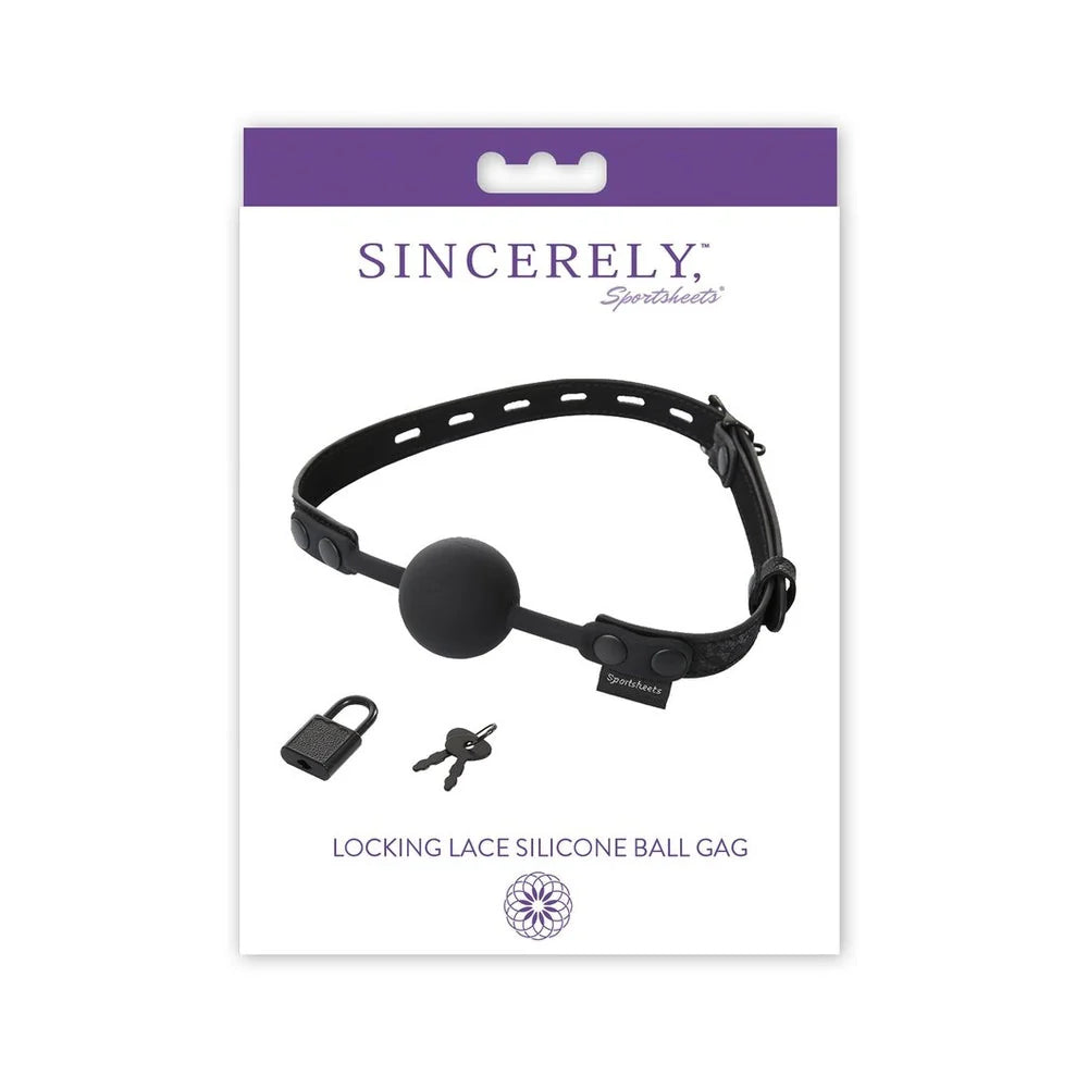 Sincerely, Ss Locking Lace Silicone Ball Gag