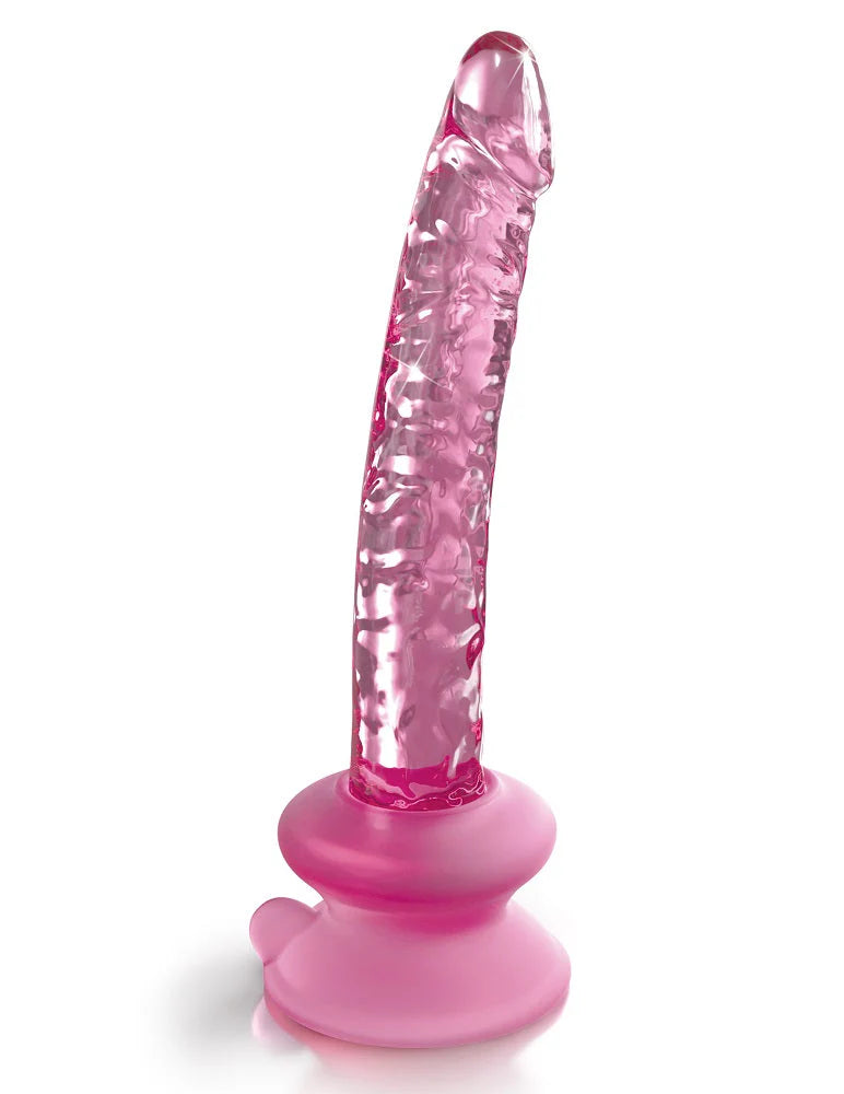 Icicles No. 86 - Glass Suction Cup Dildo - Pink