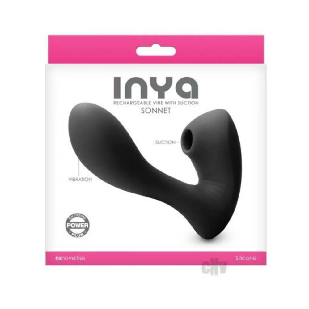 Inya Sonnet Suction Dual Stimulator Rechargeable Black
