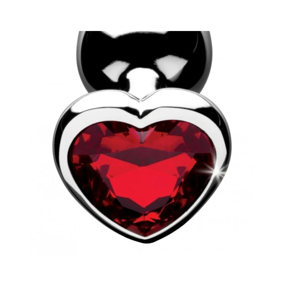 Booty Sparks Red Heart Gem - Small Anal Plug