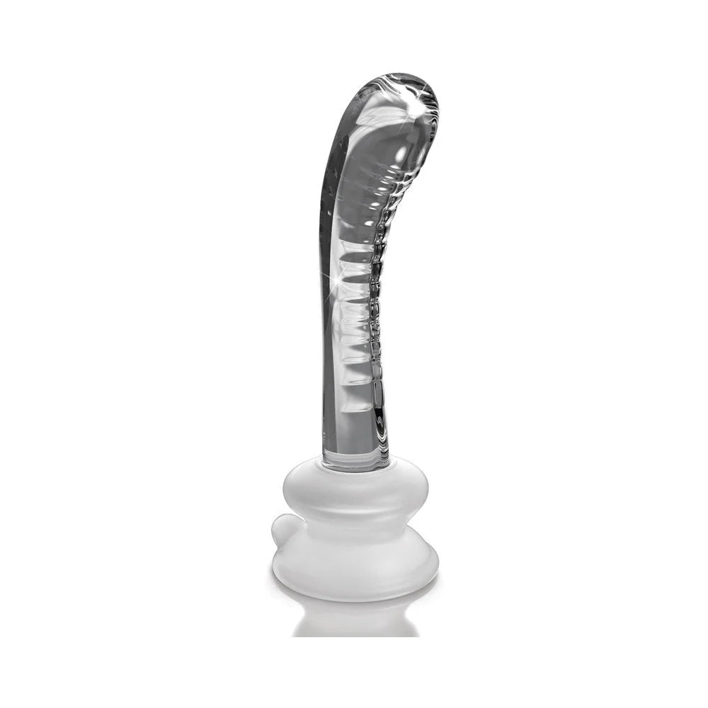 Icicles No. 88 - Glass Suction Cup G-spot Wand - Clear