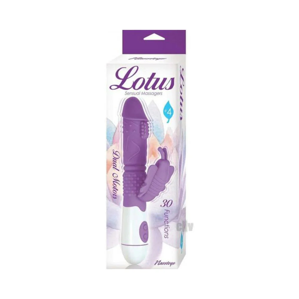 Lotus Sensual Massagers #4 Dual Stimulator Silicone Purple