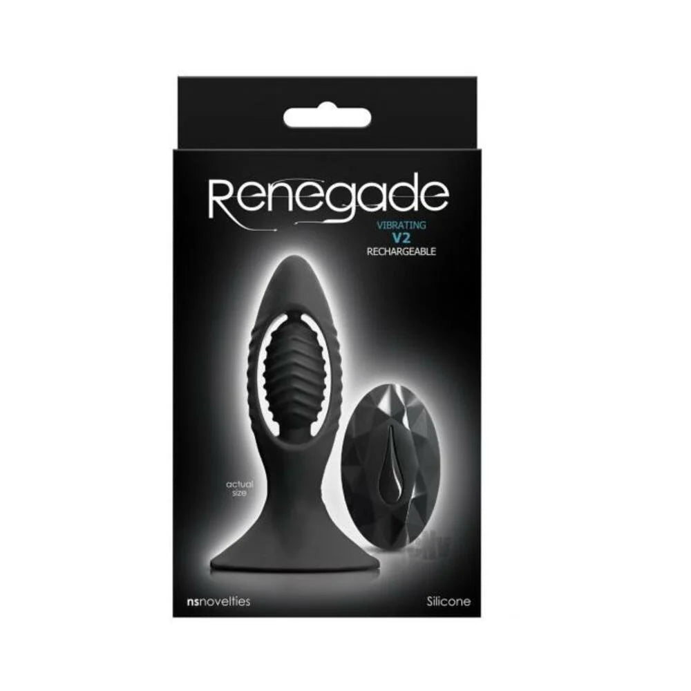 Renegade V2 Rechargeable Anal Plug With Remote - Black