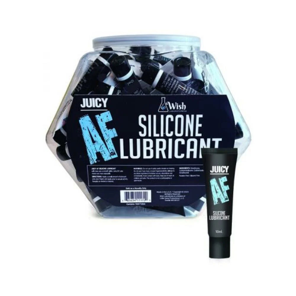 Juicy Af Silicone Lubricant 10ml 65-piece Fishbowl