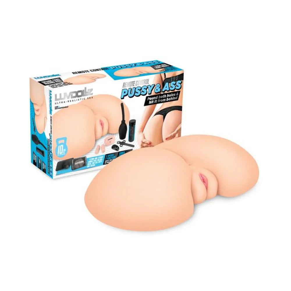 Luvdollz Remote Control Vibrating Butt - Cream
