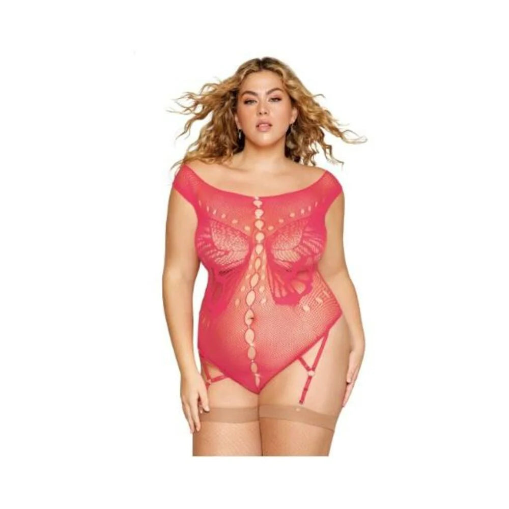 Seamless Butterfly Garter Teddy Watermelon Osq