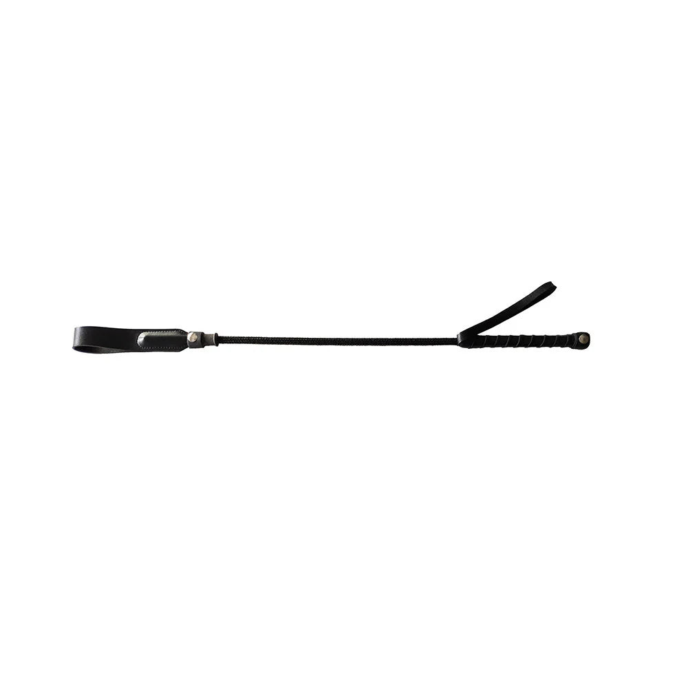 Short Riding Crop Slim Tip (20) - BLACK