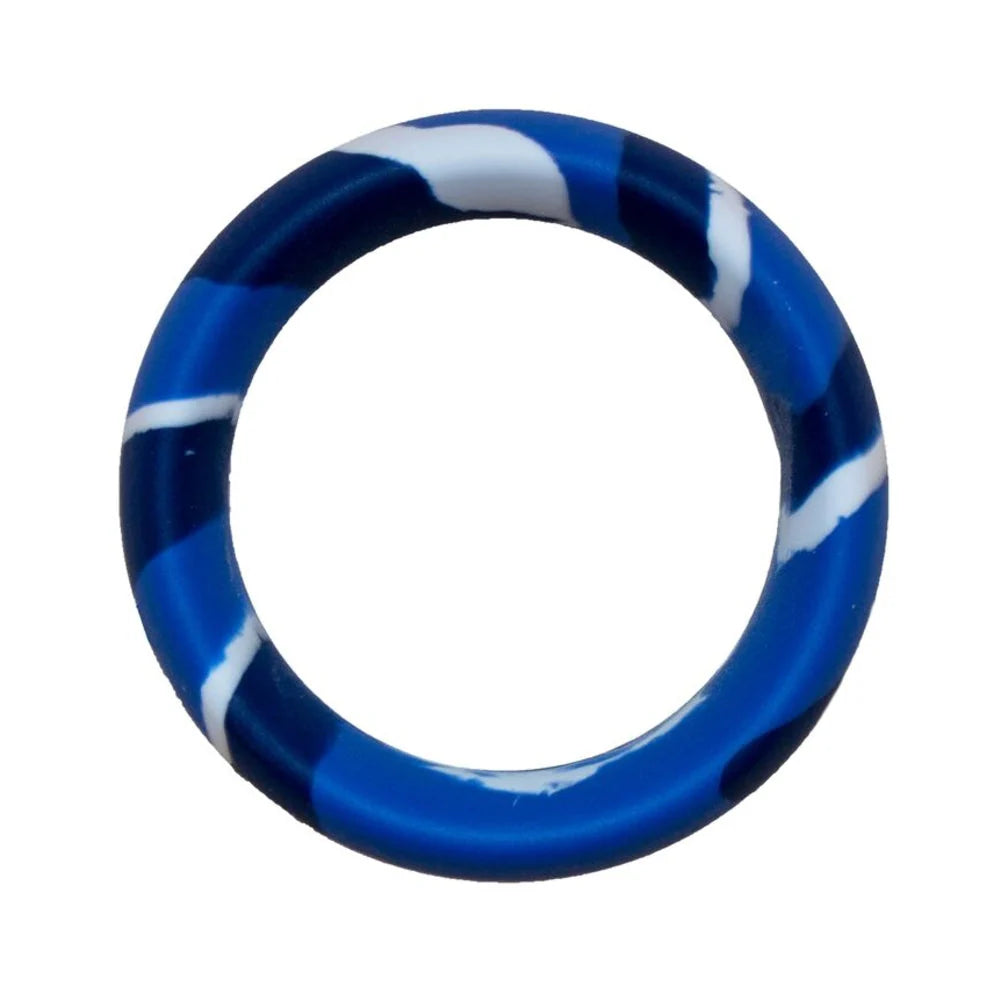 Major Dick Commando Cock Ring Blue Camo 1.5 inches