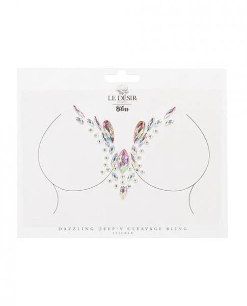Shots Bliss Dazzling V Cleavage Bling Sticker O/s