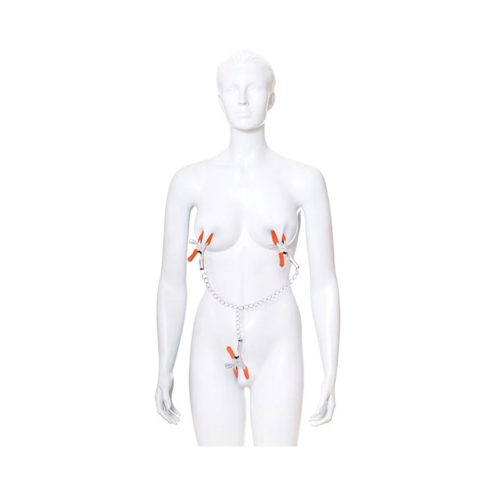 Triple Your Pleasure Nipple & Clitoral Clamps & Chain
