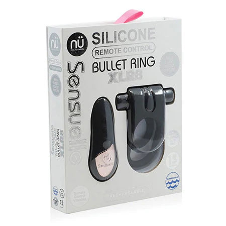 Sensuelle Silic Remote Bullet Ring Blk