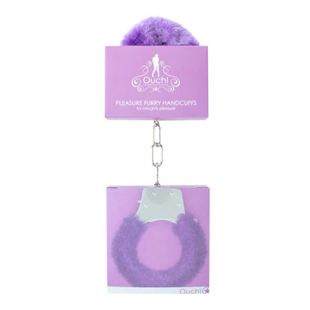Pleasure Handcuffs Furry - Purple