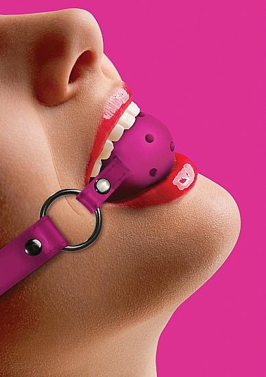 Ouch Gag Ball Leather Straps O/S