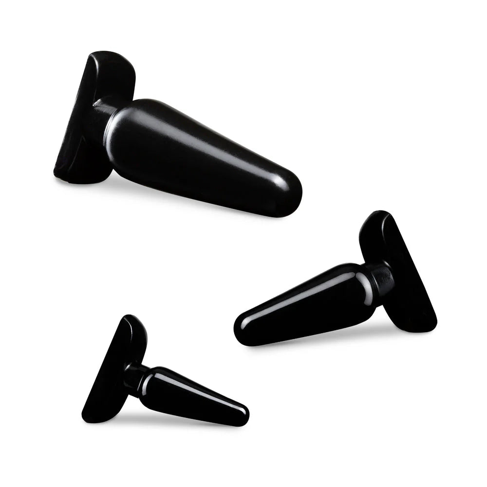 Anal Adventures Basic Plug Kit Black