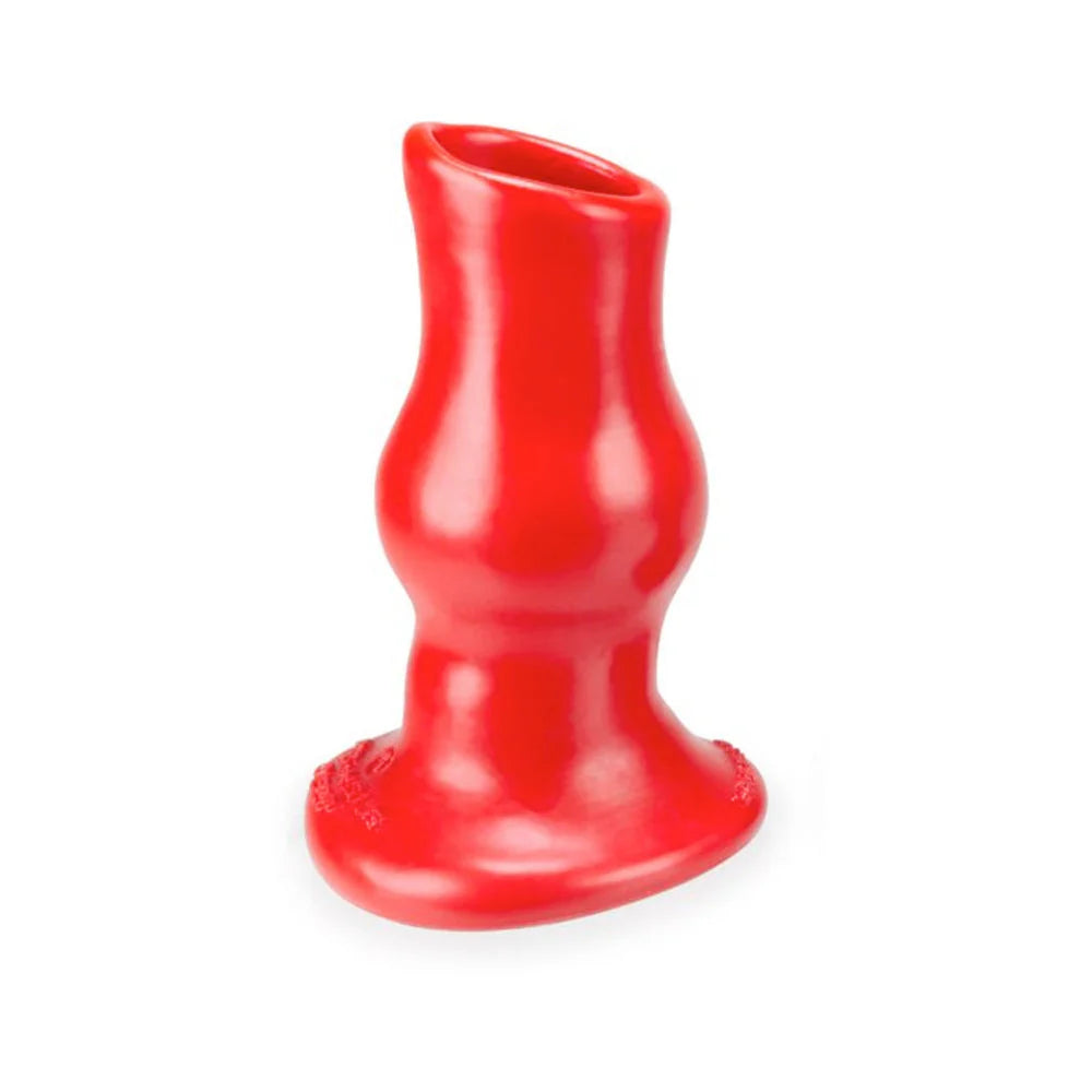 Oxballs Pig Hole Deep-1, Hollow Plug, Small, Red