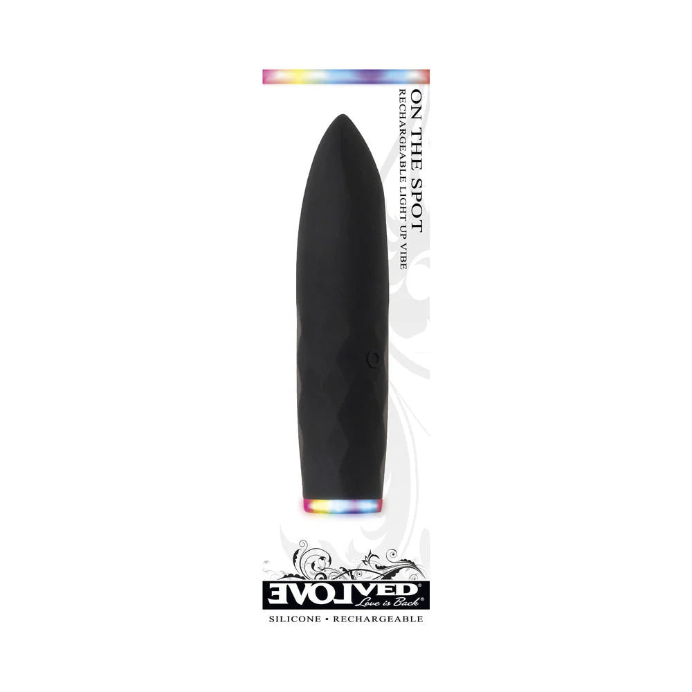 Evolved On The Spot Bullet 7 Function Rechargable Silicone Waterproof Black