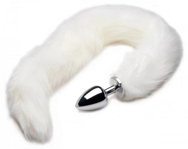 Extra Long Mink Tail Metal Anal Plug