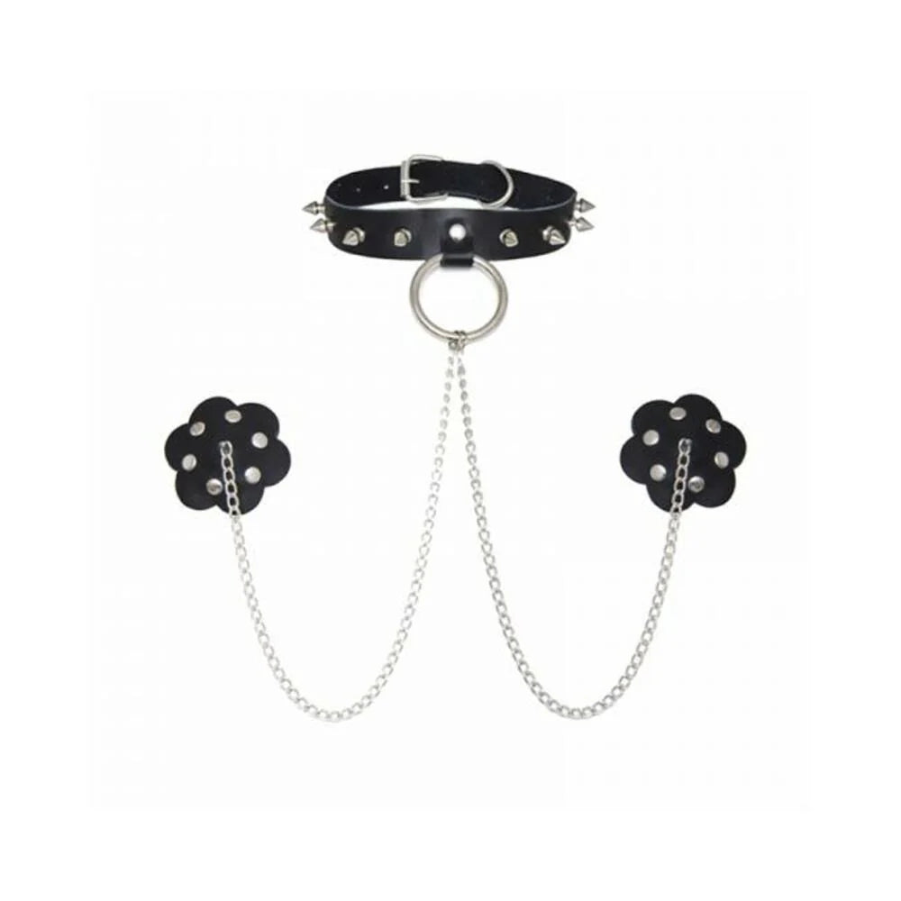 Neva Nude Pasty With Collar and Chain