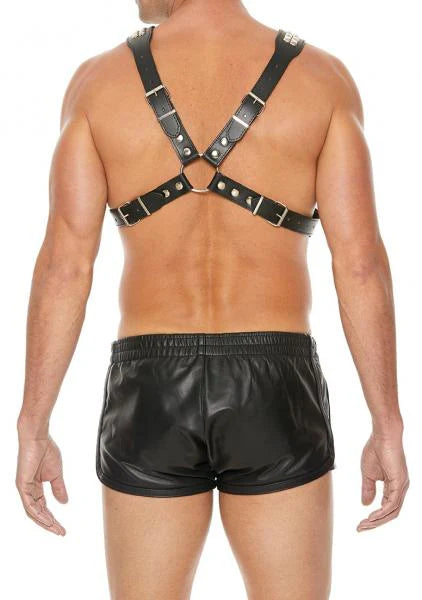 Men's Pyramid Stud Body Harness - Black